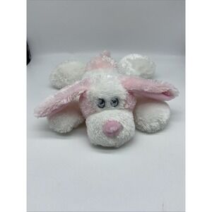 Aurora Baby Plush Puppy Dog White Pink Floppy Ears Stuffed Animal 8 Inch Toy